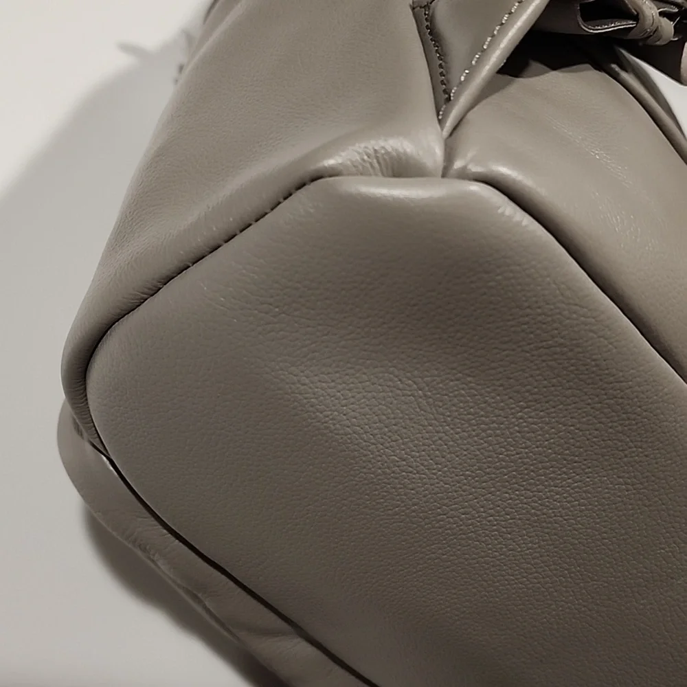 NWT Tumi Voyageur Dori Fine Grain Cow Leather Backpack In Gray